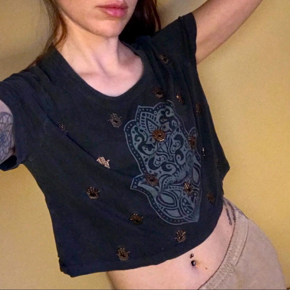 Truly Madly Deeply Hamsa Crop Top